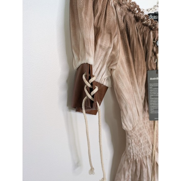 Scarlet Darkness Top Women's Small Off The Shoulder Pirate Steampunk Costume - Picture 5 of 6